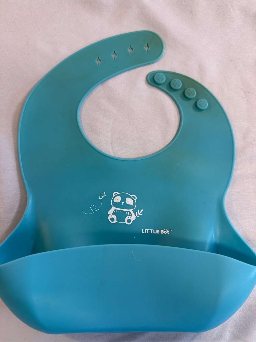 Little Böt Silicone Baby Bib - Teal Blue